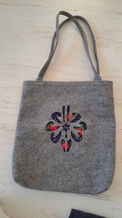 Torba filcowa z motywem ludowym