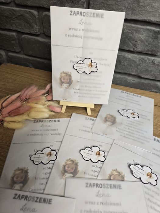 Zaproszenia, Komunia Chrzest i inne uroczystości