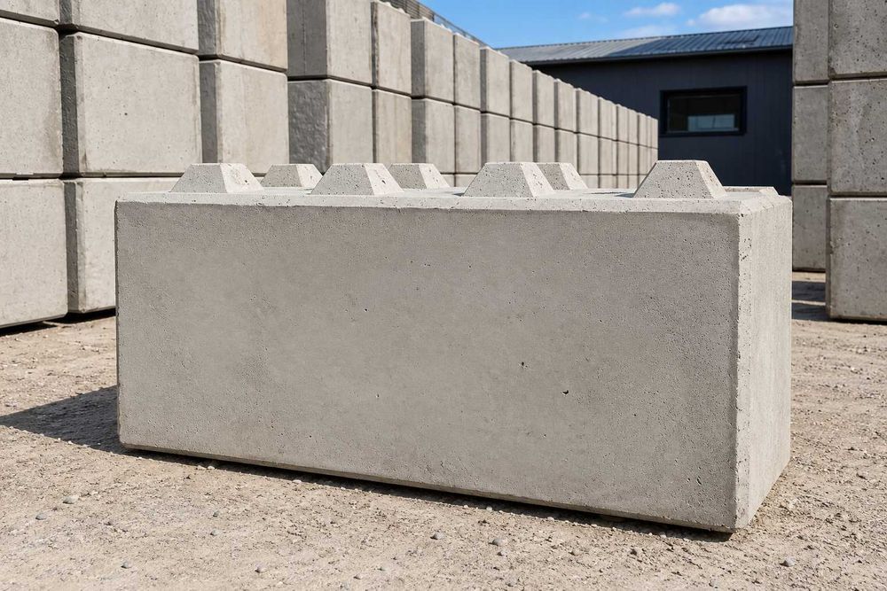 Bloki betonowe LEGO klocki systemowe modułowe prefabrykowane 60x60x60 120x60x60 180x60x60 240x60x60 mur oporowy zasieki boksy silosy kiszonki REI 240