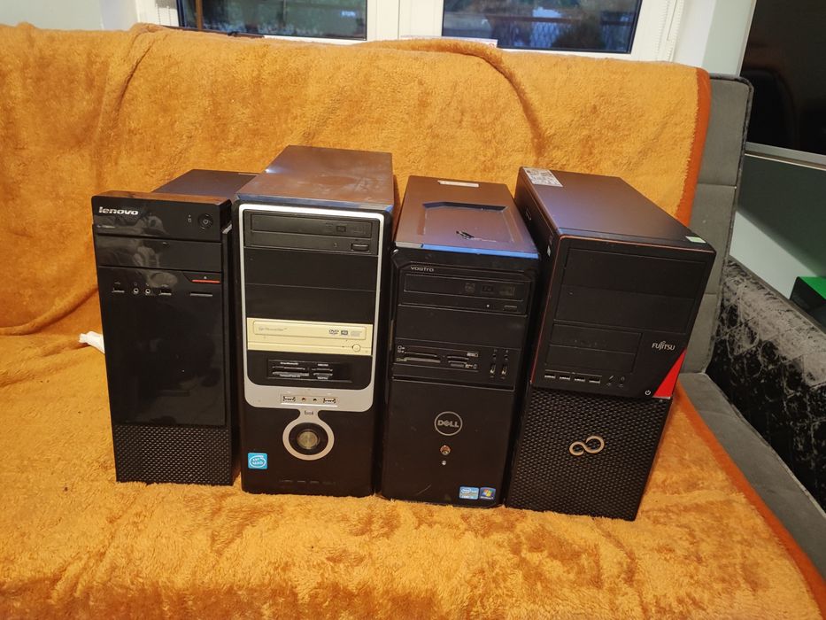 Zestaw komputerów  Lenovo Dell Fujitsu tracer cena  za cały zestaw. Sprawne