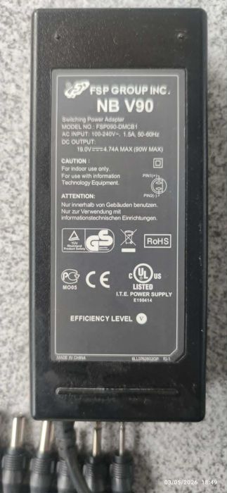 Carregador de 19V 4,74A para computador portátil