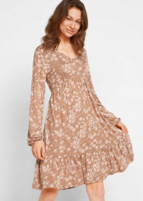 AG7611 sukienka dżersejowa z nadrukiem 36/38.