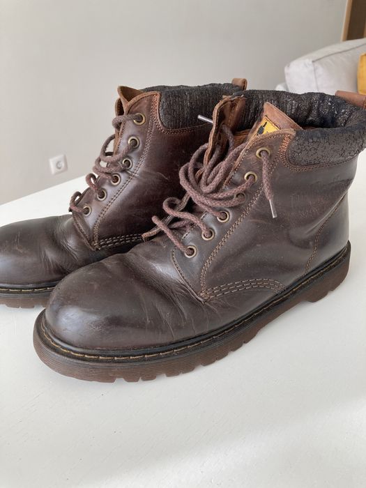 Botas vintage em pele