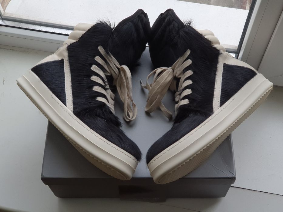 Rick Owens Geobasket pony hair 42