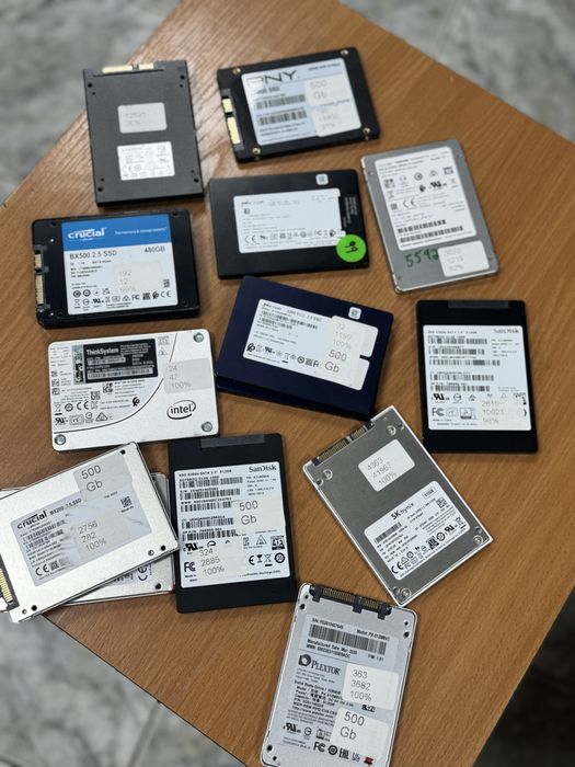 SSD 2.5 SATA 480 gb \ 500 gb \ 512 gb \ 960 gb \ 1 tb WD; Intel; Hynix
