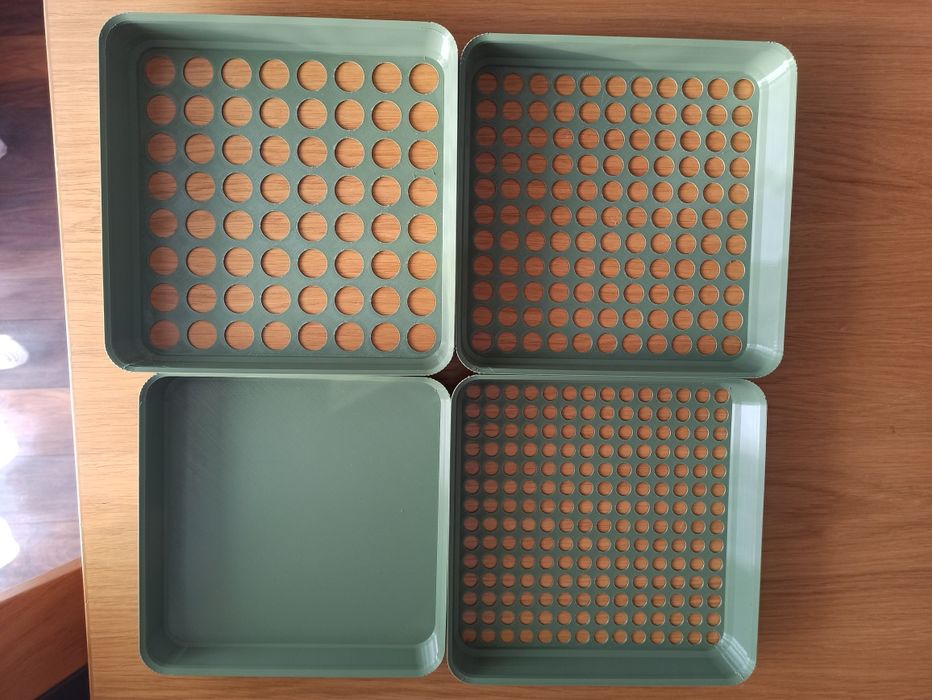 Sorter, tacki do klocków LEGO 4szt szary kolor