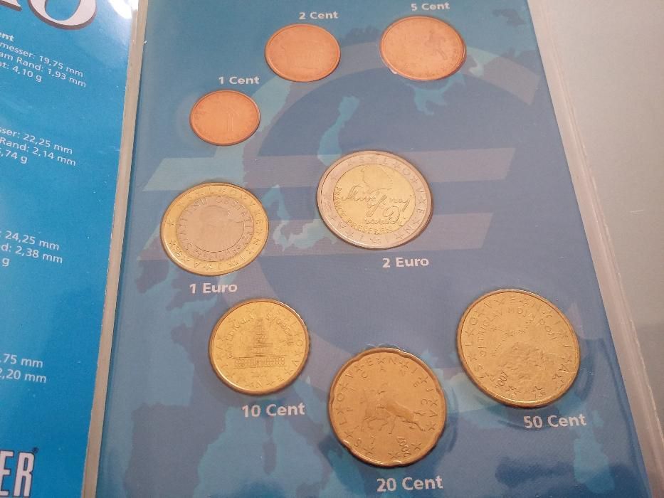 moedas Euro série completa Eslovénia 2007 rara