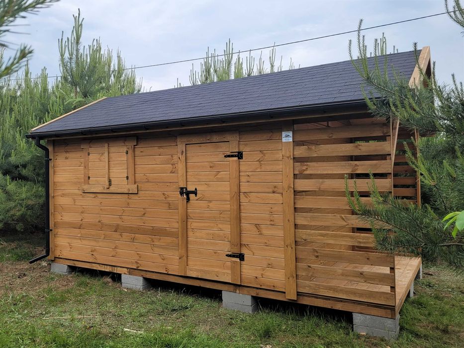 Domek narzędziowy WILL 3x3m Drzwi dwuskrzydłowe DREWNOTRIK.PL