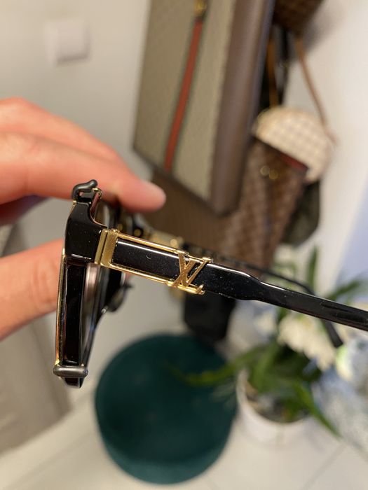 Louis Vuitton Satellite,LV okulary meskie przeciwsłoneczne zlote