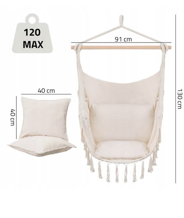 Krzesło brazylijskie hamak nowe