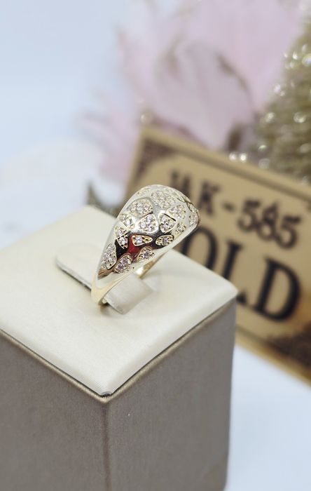 Złoty pierścionek próba 585 14k