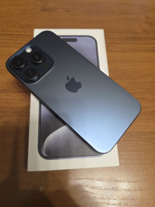 Apple iPhone 15 Pro 128GB Blue Titanium • Stan Idealny • Komplet •