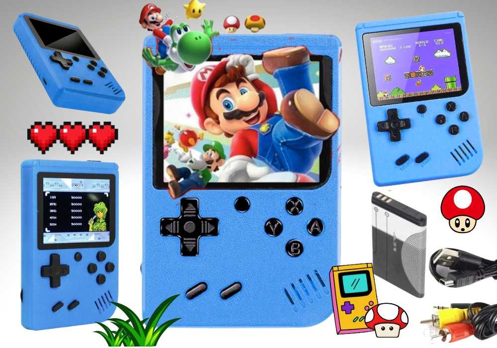 Przenośna MINI konsola GameBox Plus 400 w 1 MARIO BROS TANK kolory