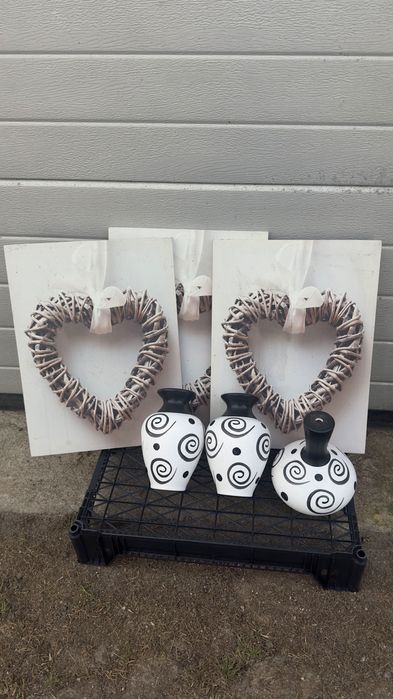 Set decorativo completo – quadros + jarras (vendo junto ou separado)