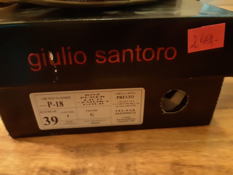 Beżowe baleriny z czubkiem 39 kokarda giulio santoro