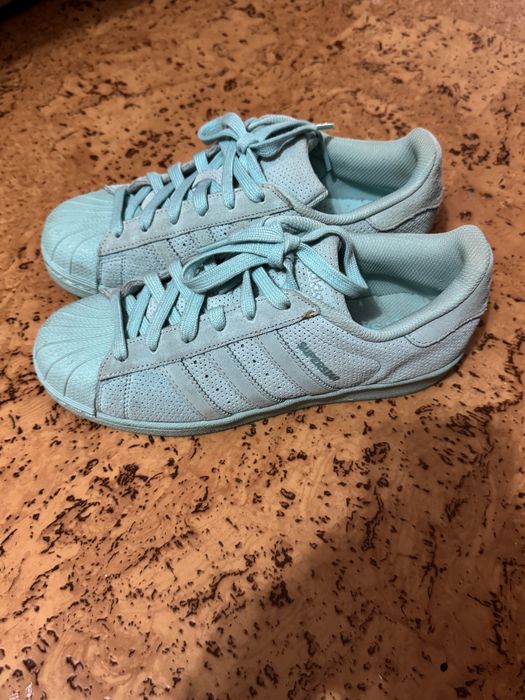 Кросівки Adidas Superstar бірюзові, розмір 40