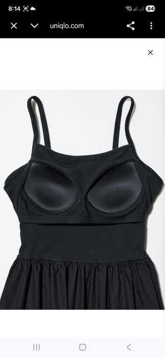 Комбінована сукня-майка Uniqlo з вбудованим бюстгальтером