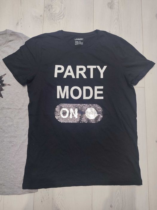 koszulki męskie w cekiny rozmiar M Livergy