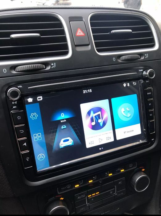 Rádio Android 14 com GPS Volkswagen/SEAT/Skoda (Artigo Novo) 2 GB RAM