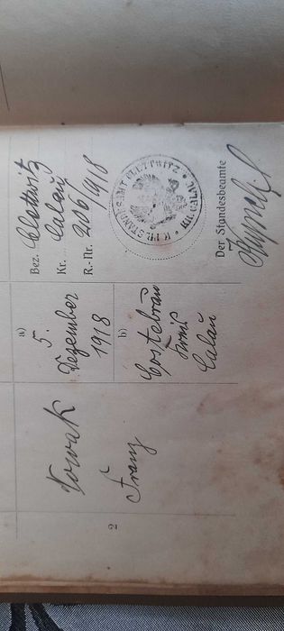 niemiecki stary dokument 1916r Famillien Stammbuch