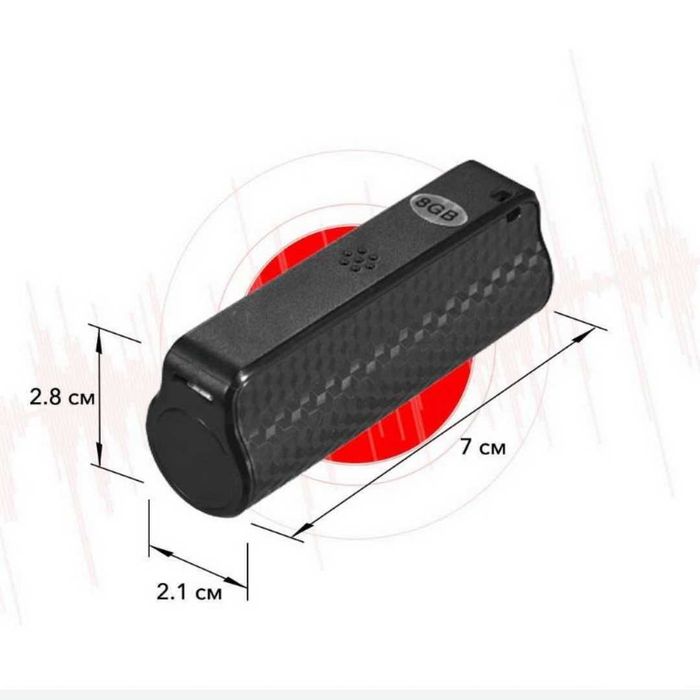 Диктофон Savetek 1000 PRO мини. 25 суток работы с Голосовой активацией