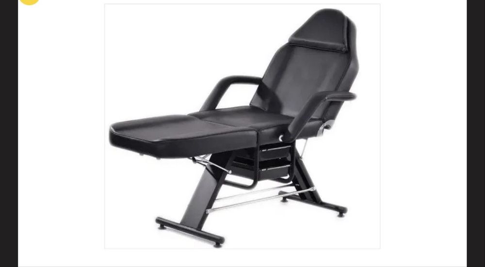 Кушетка тату перманентний макіяж масаж чорна еко шкіра