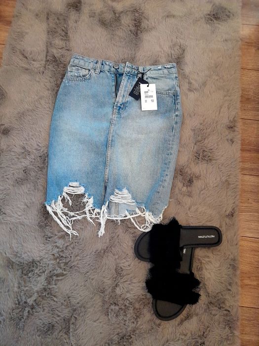 Spódnica jeans xs BIK bok