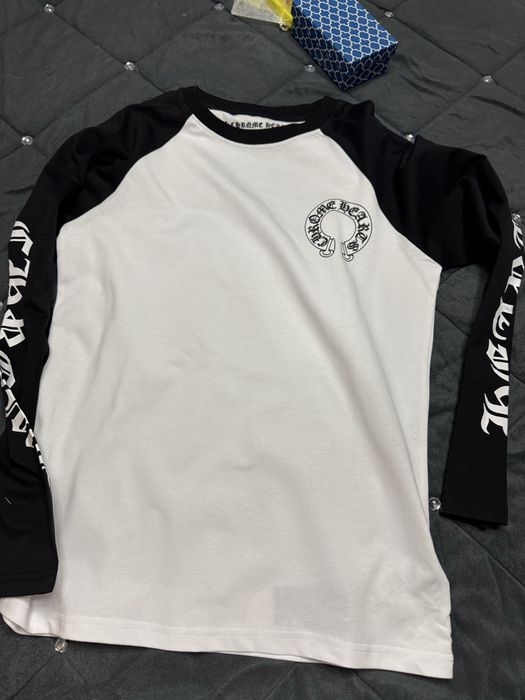 Biało czarna bluzka chrome hearts rozmiar S