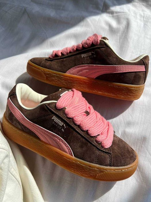 !SALE! Puma Suede XL Brown/Pink 36 37 38 39 40 41 пума суеде хл