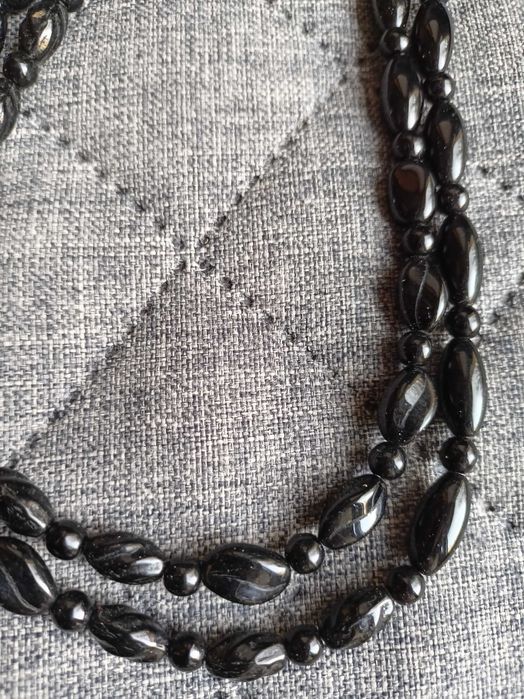 Naszyjnik z koralików szklanych z lat 80-tych vintage