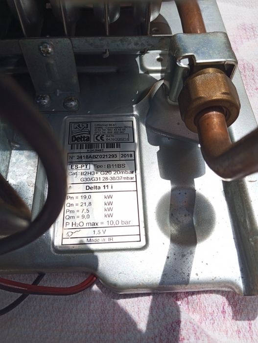 Esquentador inteligente Delta gás de garrafa