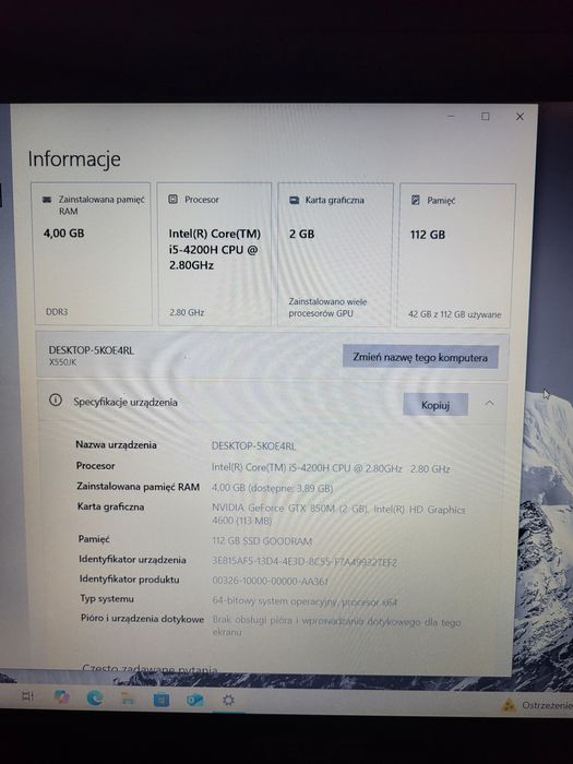 ASUS X550JK | i5 | GTX 850M 2GB | SSD