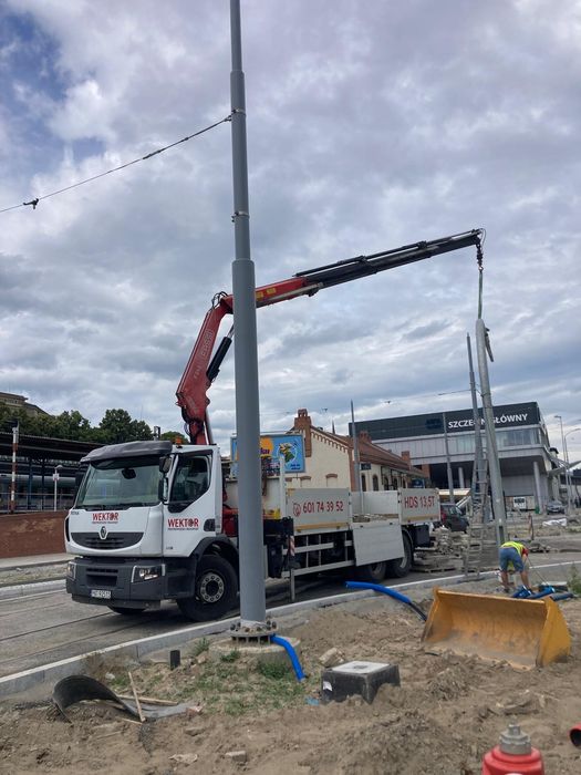 Usługi HDS | Transport mat. budowlanych | Rozładunk dźwigiem | 8,7 t
