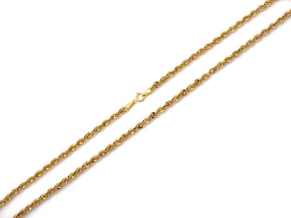 Łańcuszek damski złoty gruby splot korda 3.4 mm PR 585