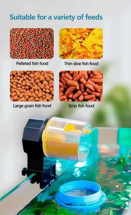 Alimentador Automático Eletrónico para Aquário Peixes e Tartarugas NOVO