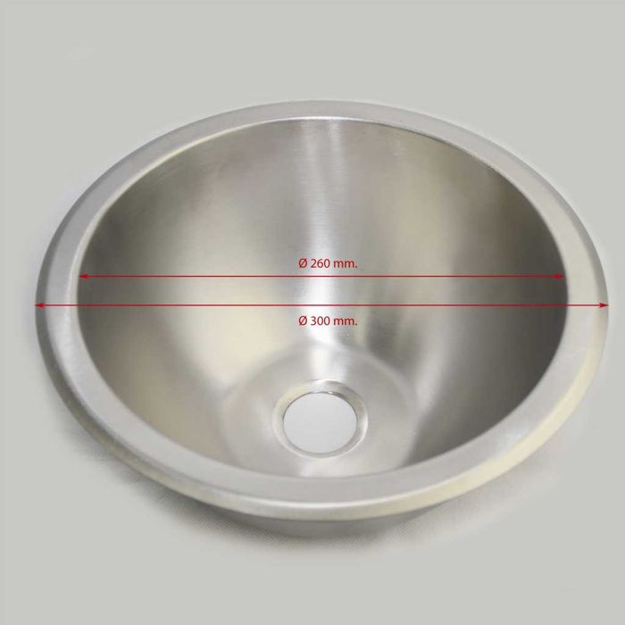 Lavatórios e Lava Loiças redondos em Inox (Autocaravana / Campervan)