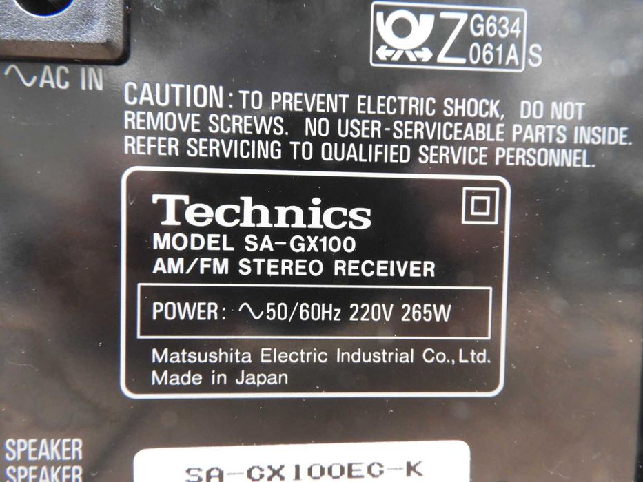 Radio wzmacniacz Technics SA - GX100 część dużej wieży