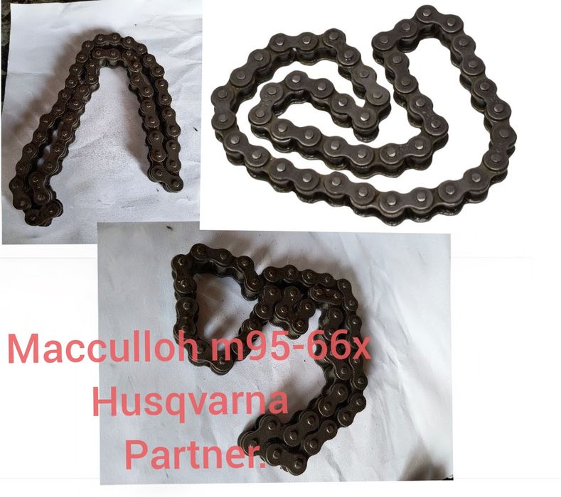 Komplet łańcuchów  skrzyni biegów kosiarki traktorka Macculloh m95-66x