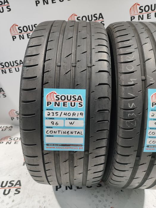 2 pneus semi novos 235-40R19 Continental - Oferta dos Portes