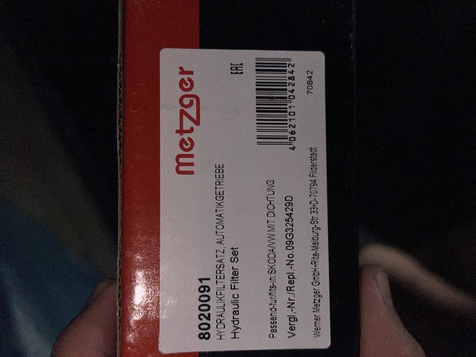 Фильтр АКПП metzger 8020091 новый