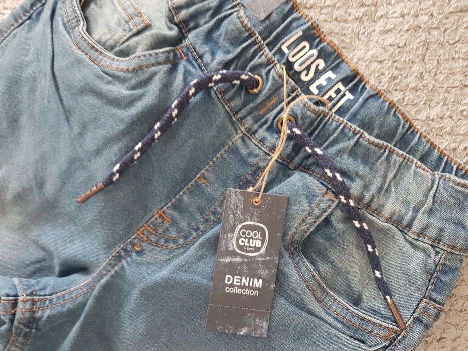 Nowe spodnie jeans chłopiec 128 Smyk Cool Club regulacja gumkka
