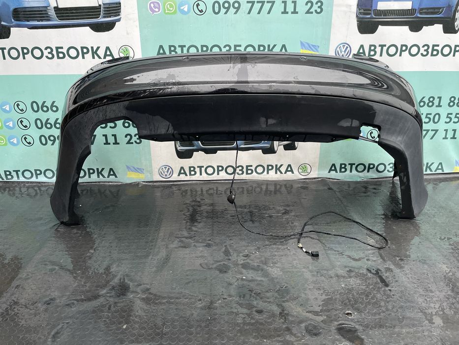 Задній бампер шкода октавія а5 ліфтбек 9910 чорний octavia a5