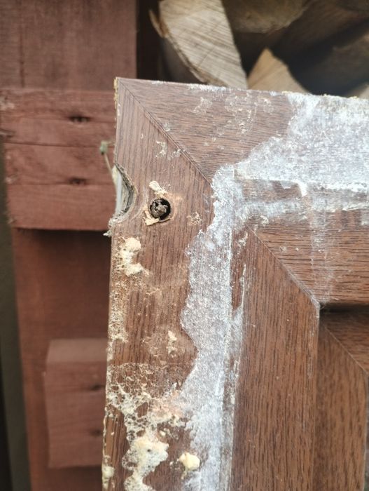 Okno plastikowe kolor orzech