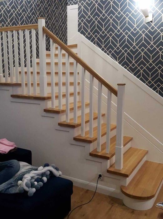 Schody drewniane lite Dąb, trepy, stopnie, DREWEX mazowieckie