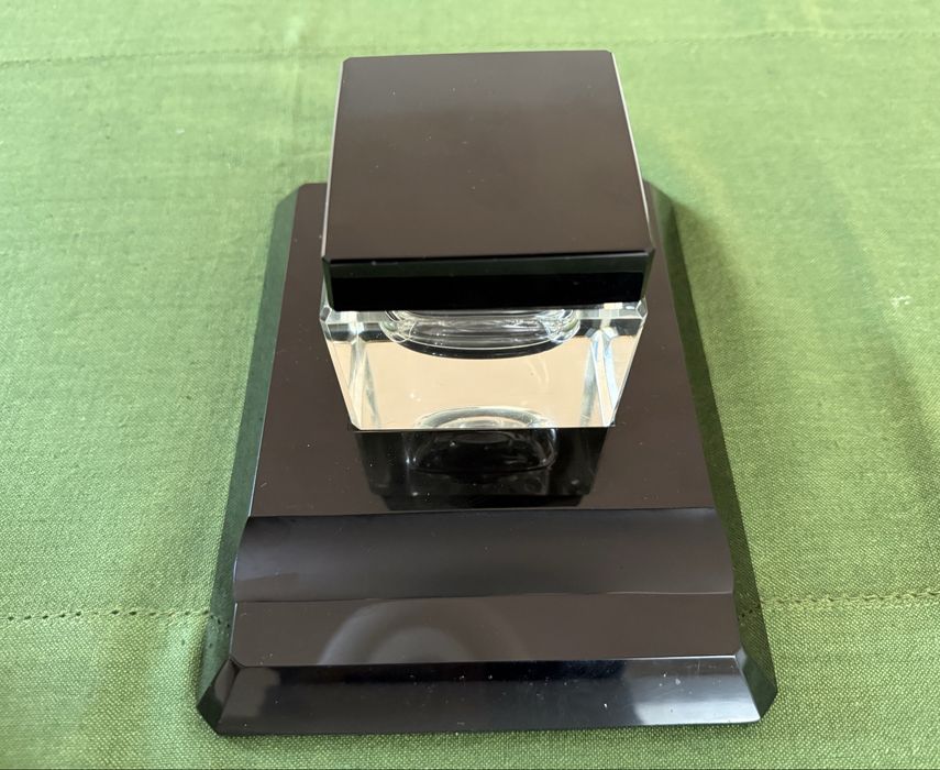 Kałamarz ze szkła w stylu art deco z lat 30-tych XX w.