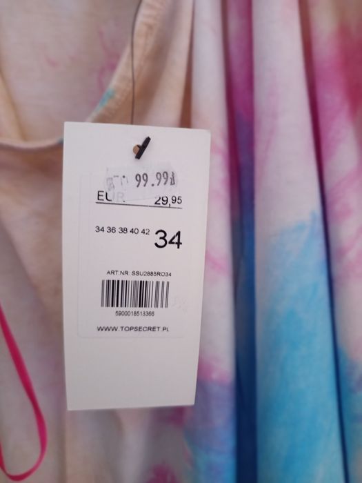 Nowa pastelowa sukienka damska uni