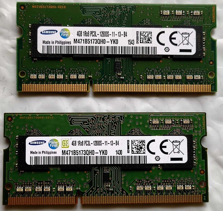 4+4 Gb PC3L-12800s SO-DIMM Samsung