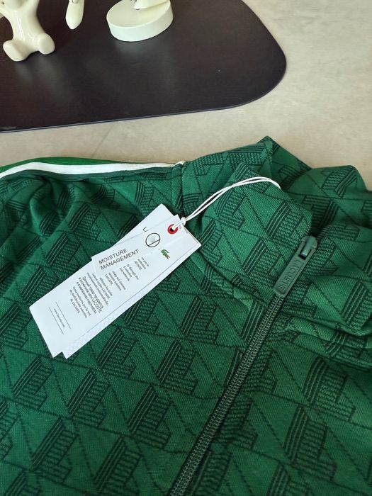 Зелена зіпка Lacoste Monogram та блискавкою
