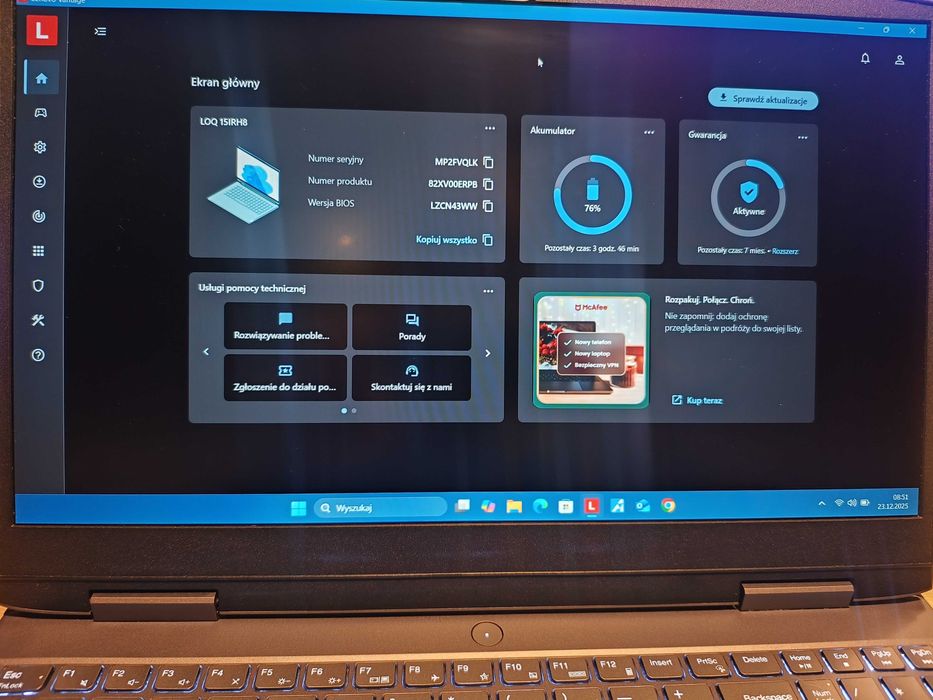 Lenovo LOQ-15 i5-13420H/16GB/512/RTX3050/144Hz
