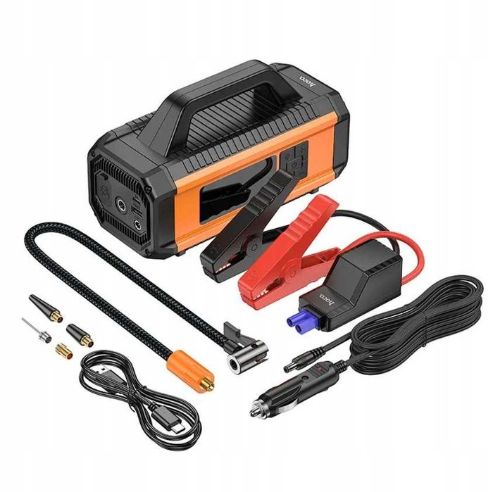 Wydajny Powerbank 10000 mAh - Rozruch Samochodu, Kompresor i Latarka!